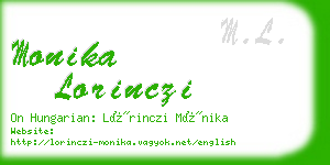 monika lorinczi business card